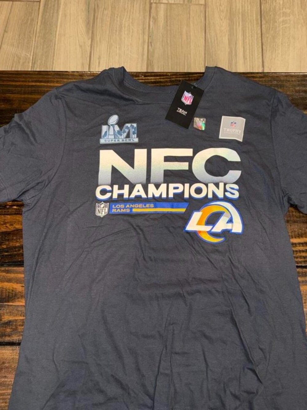NFL NFC Champions Los Angeles Rams gray t-shirt. Brand new men’s size L #footbal